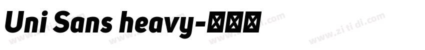 Uni Sans heavy字体转换